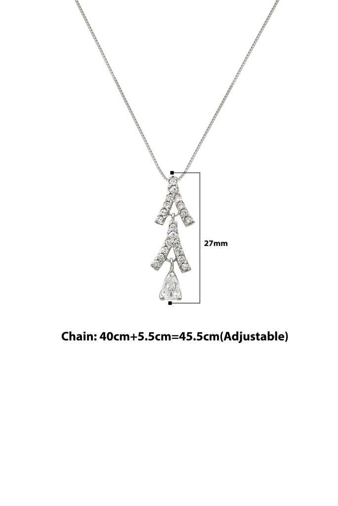 Silberry 925 Sterling Silver Trifecta Pendant With Box Chain : N2334