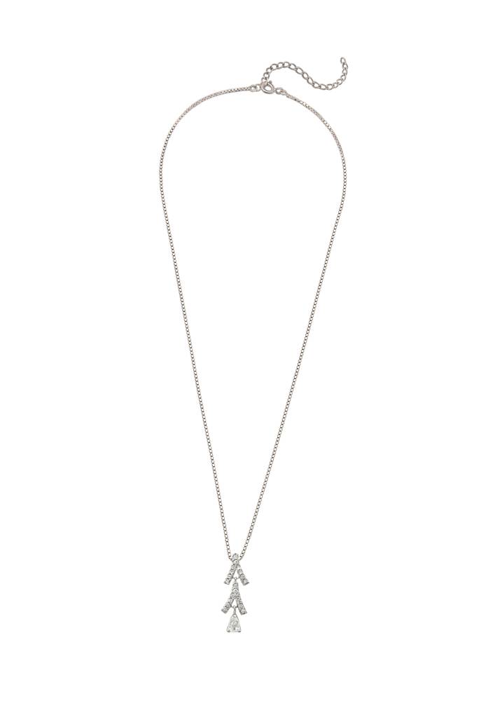 Silberry 925 Sterling Silver Trifecta Pendant With Box Chain : N2334