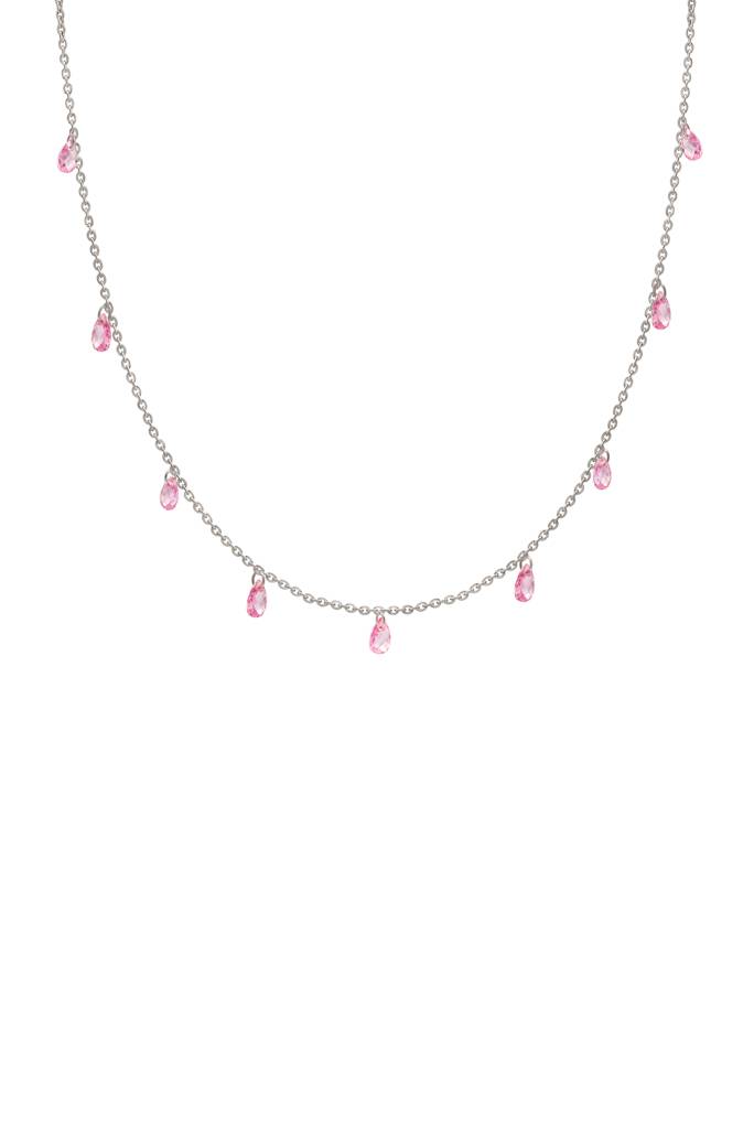 Silberry 925 Sterling Silver White Crystalized Necklace : N2477