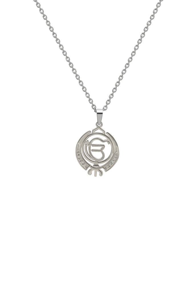 Silberry 925 Sterling Silver Ik Onkar Pendant With Chain : N262