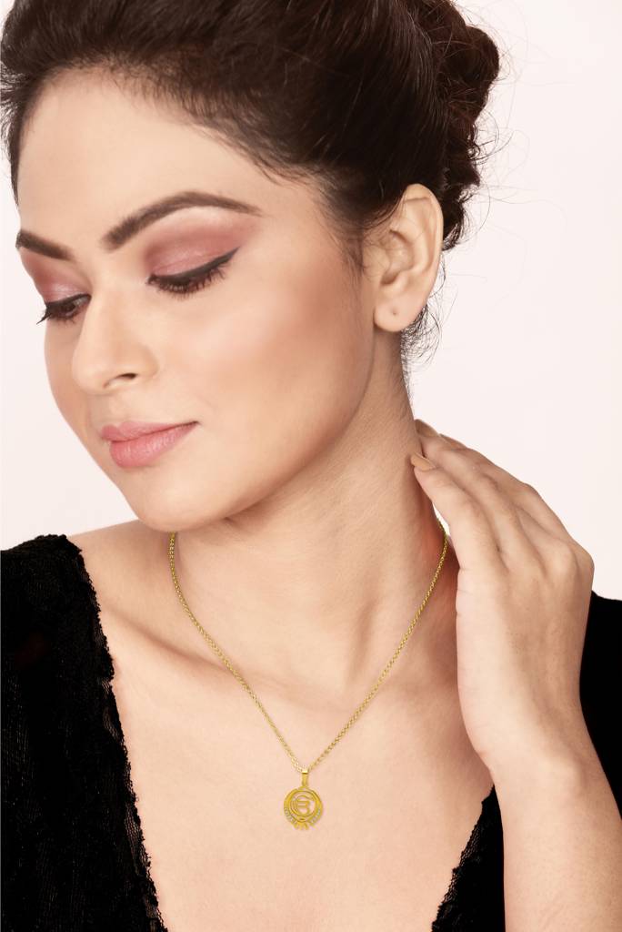 Silberry 925 Sterling Silver Ik Onkar Pendant With Chain : N266