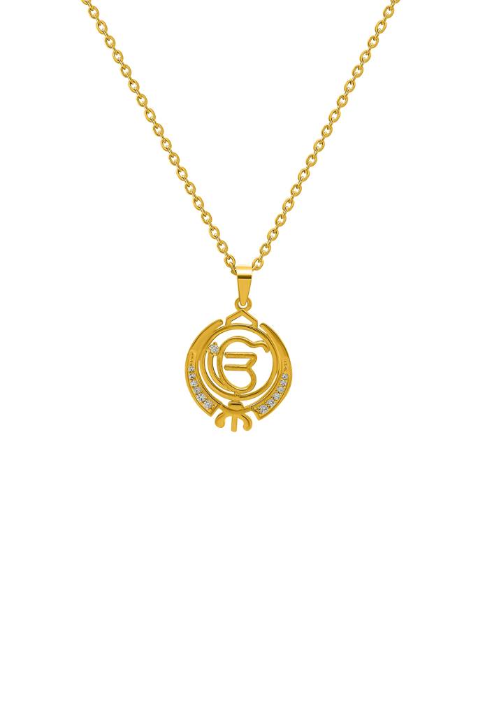 Silberry 925 Sterling Silver Ik Onkar Pendant With Chain : N266