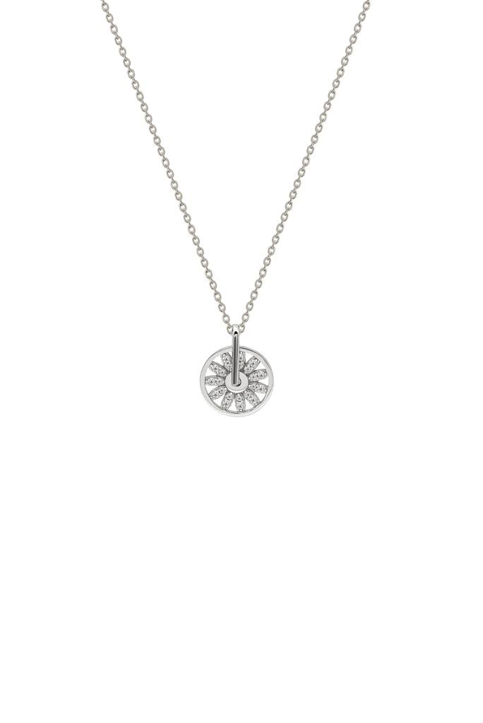 Silberry 925 Sterling Silver Tiny Wheel Pendant With Chain : N2672