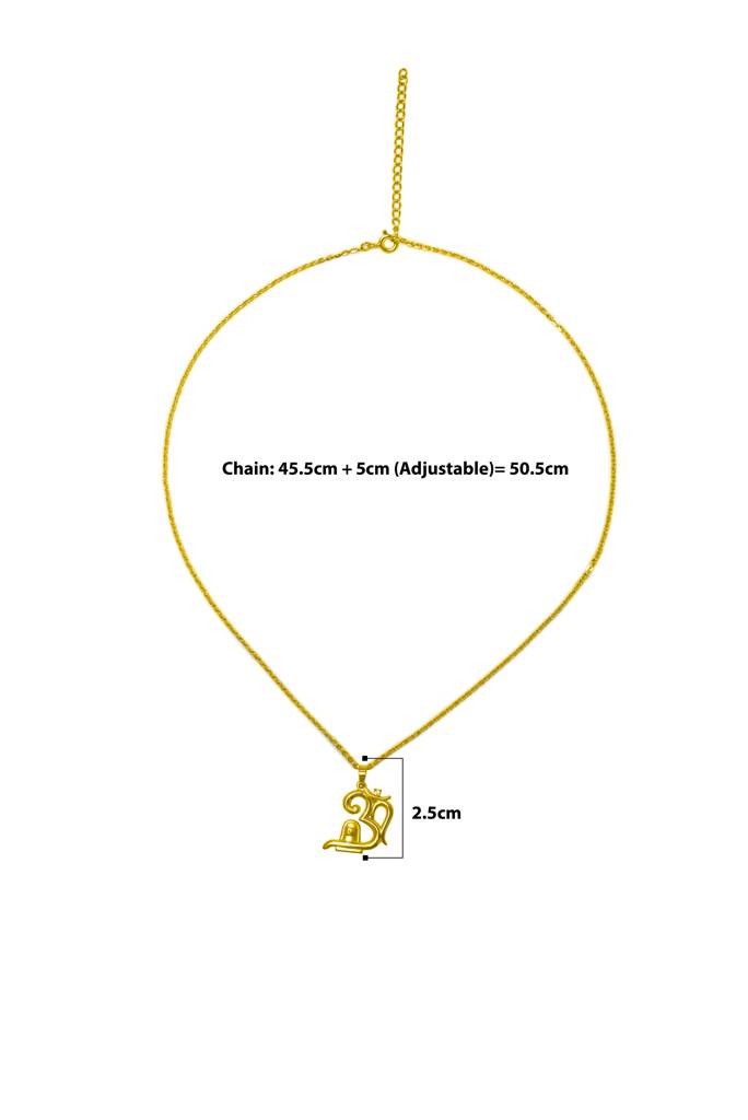 Silberry 925 Sterling Silver Om Shivling Pendant With Chain : N282