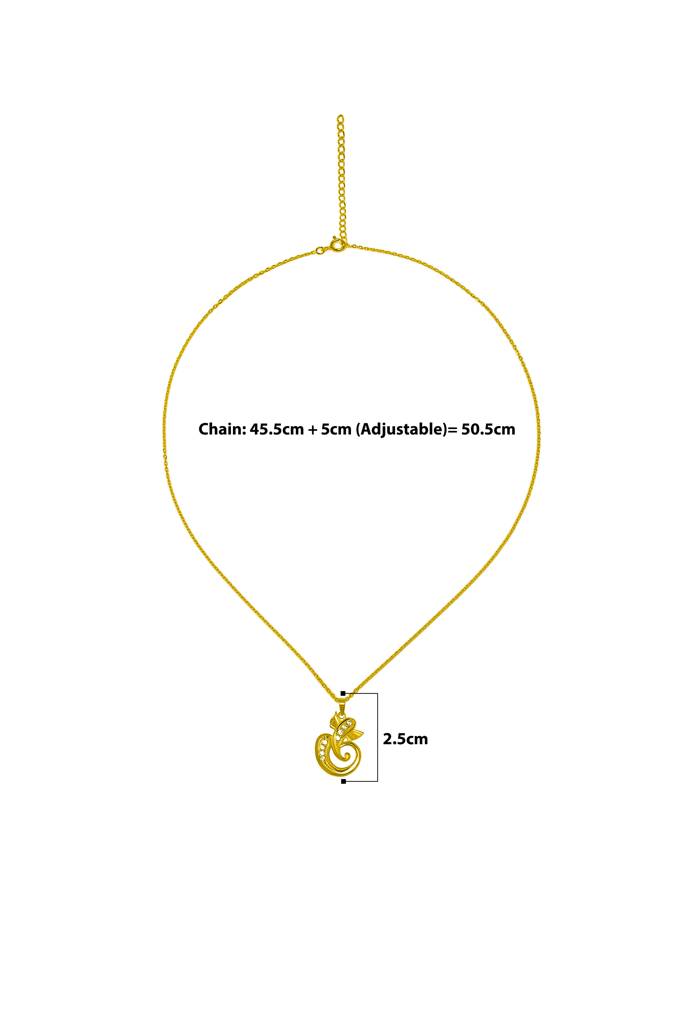 Silberry 925 Sterling Silver Ganesha Glow Pendant With Chain : N287