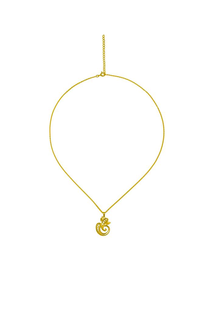 Silberry 925 Sterling Silver Ganesha Glow Pendant With Chain : N287