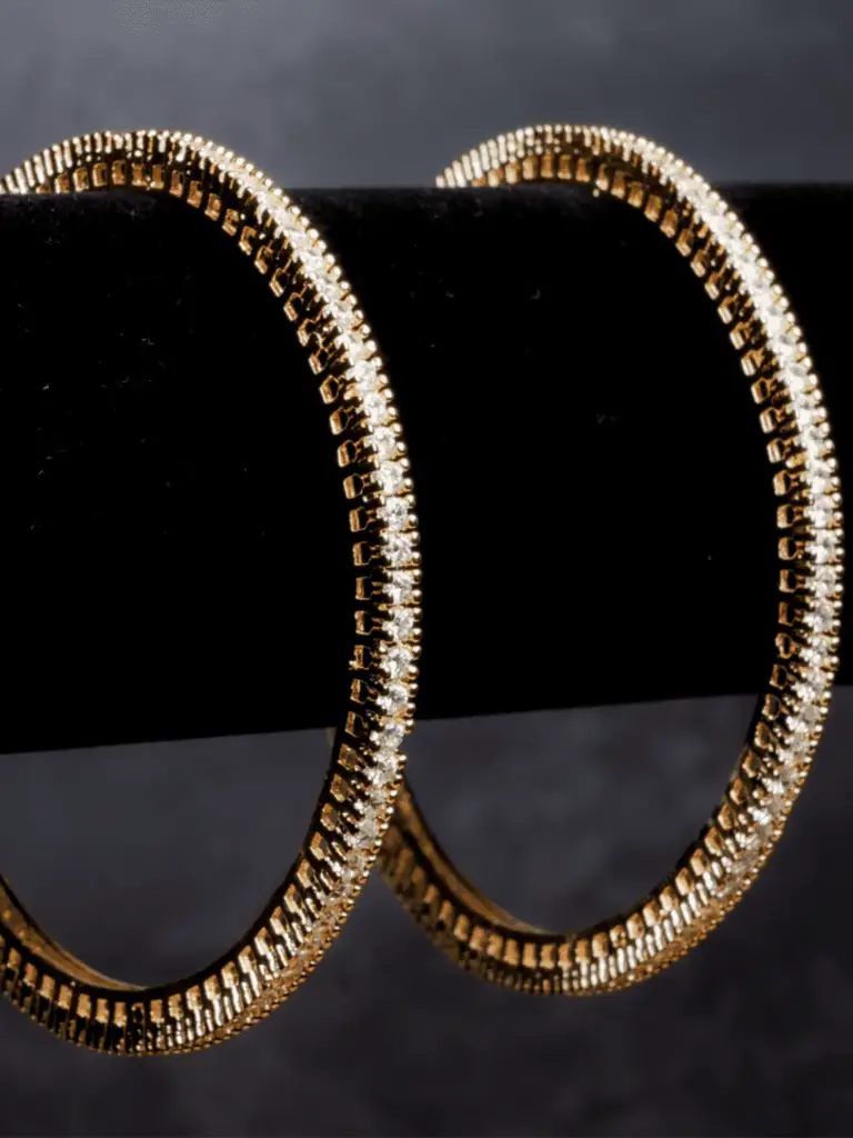Aarvi American Diamond Look Alike Bangle Pair : QJSEP57