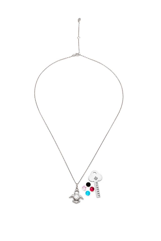 Silberry 925 Sterling Silver Angelic Turtle Pendant With Chain (5 In 1 Crystal) : N333