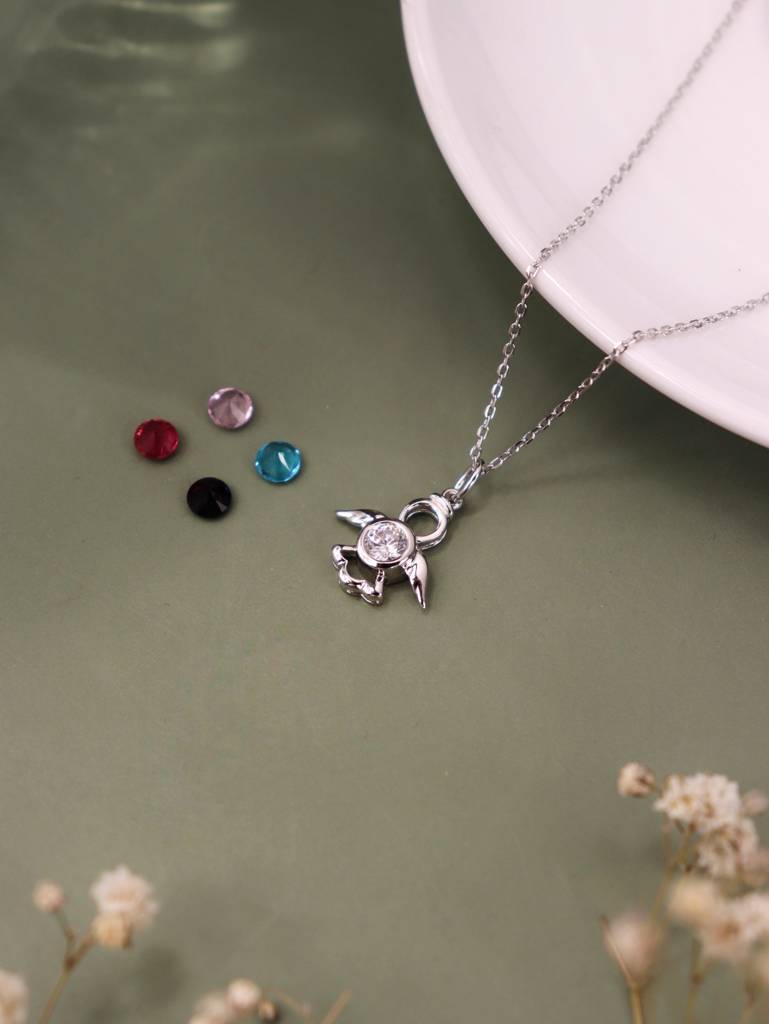 Silberry 925 Sterling Silver Angelic Turtle Pendant With Chain (5 In 1 Crystal) : N333
