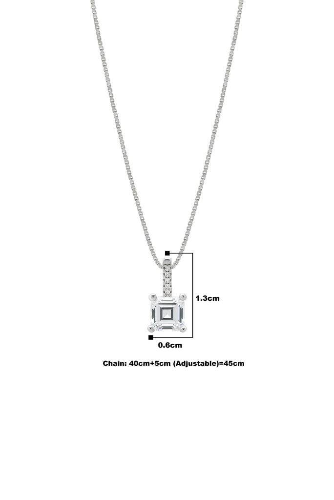 Silberry 925 Sterling Silver Mini Cube Pendant With Box Chain : N3514