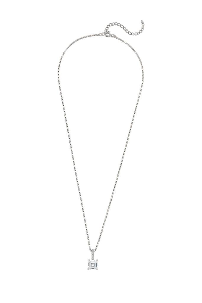 Silberry 925 Sterling Silver Mini Cube Pendant With Box Chain : N3514