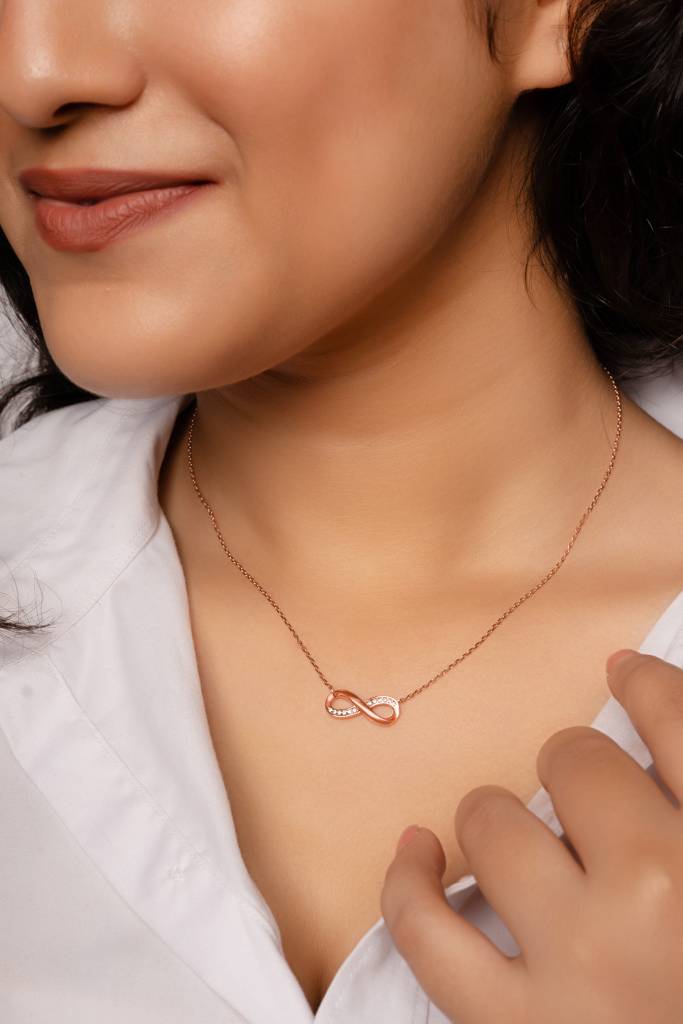 Silberry 925 Sterling Silver Infinity Glow Necklace : N3549
