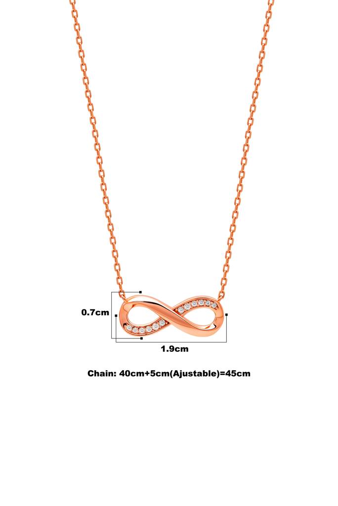Silberry 925 Sterling Silver Infinity Glow Necklace : N3549
