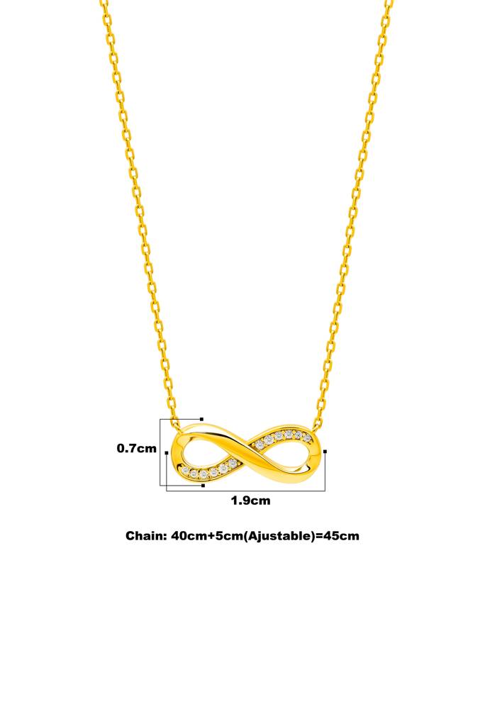 Silberry 925 Sterling Silver Infinity Glow Necklace : N3587