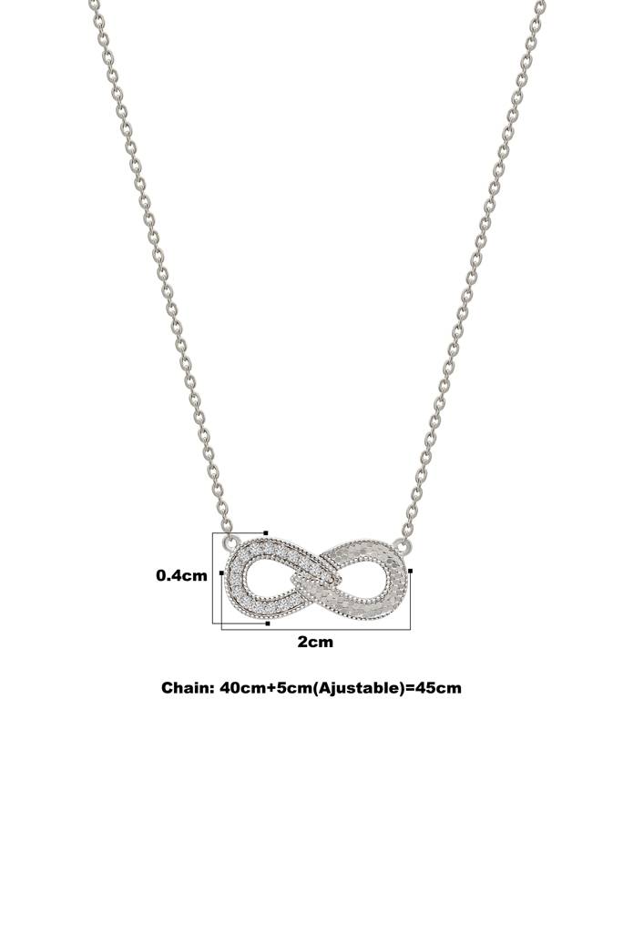 Silberry 925 Sterling Silver Infinity Bliss Necklace : N3665