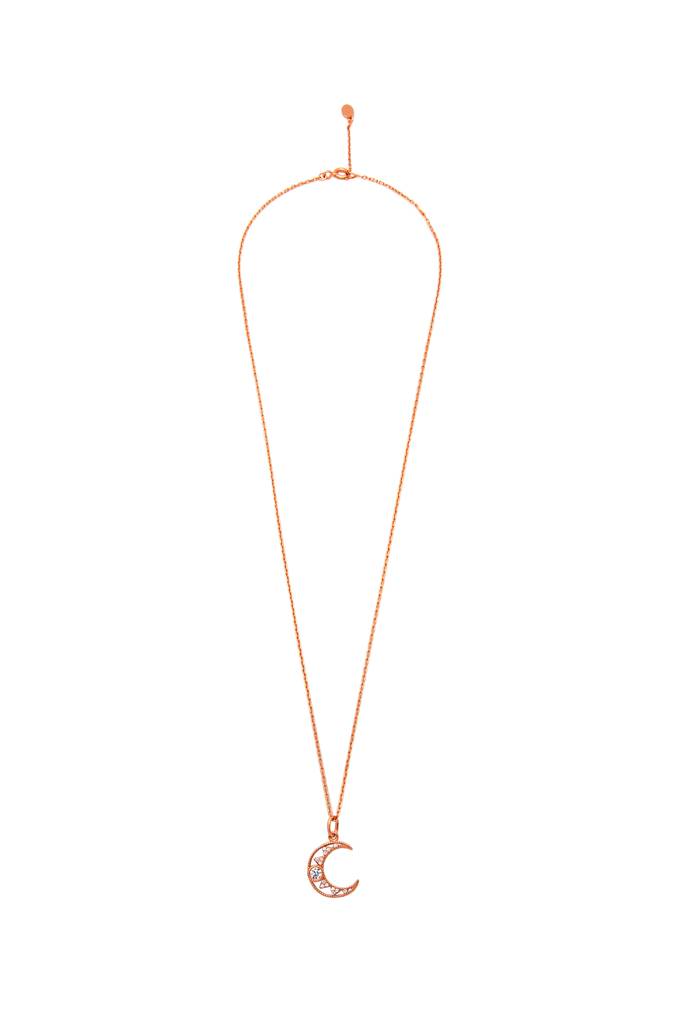 Silberry 925 Sterling Silver Cresent Pendant With Chain : N3682