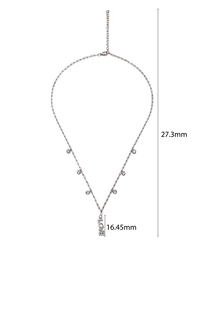 Silberry 925 Sterling Silver Love Letter Necklace : N371