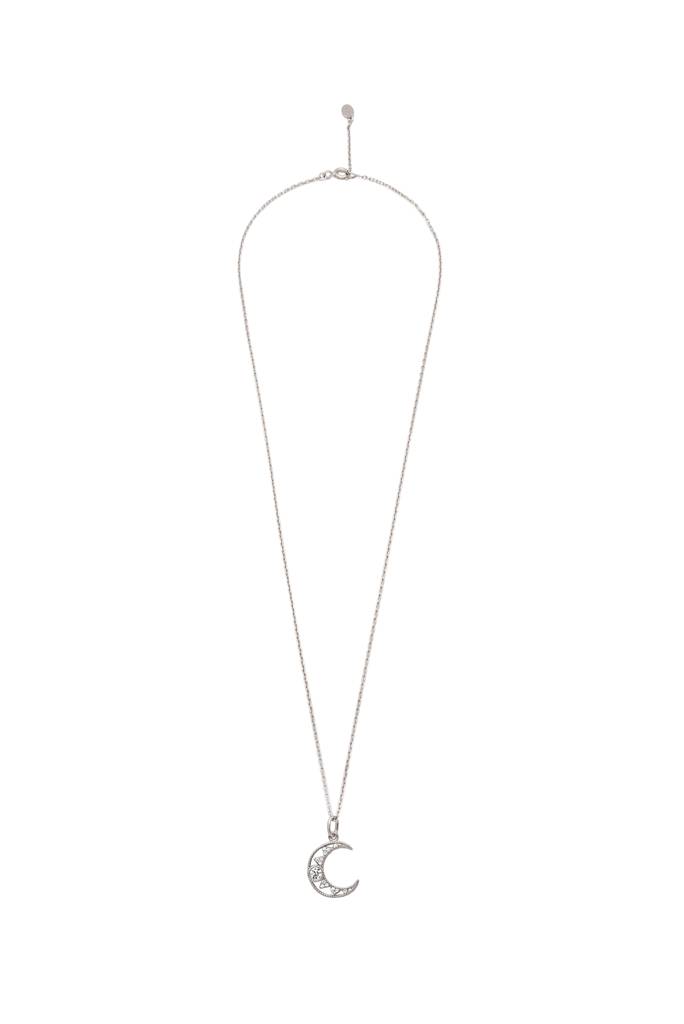 Silberry 925 Sterling Silver Cresent Pendant With Chain : N3725