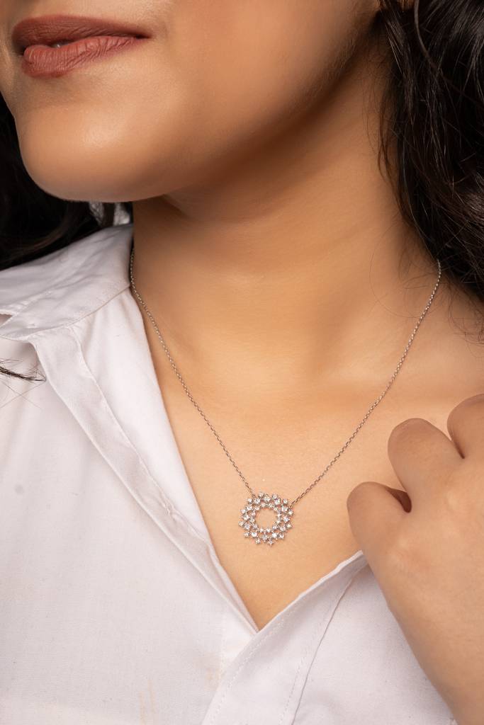 Silberry 925 Sterling Silver Imperial Necklace : N3762
