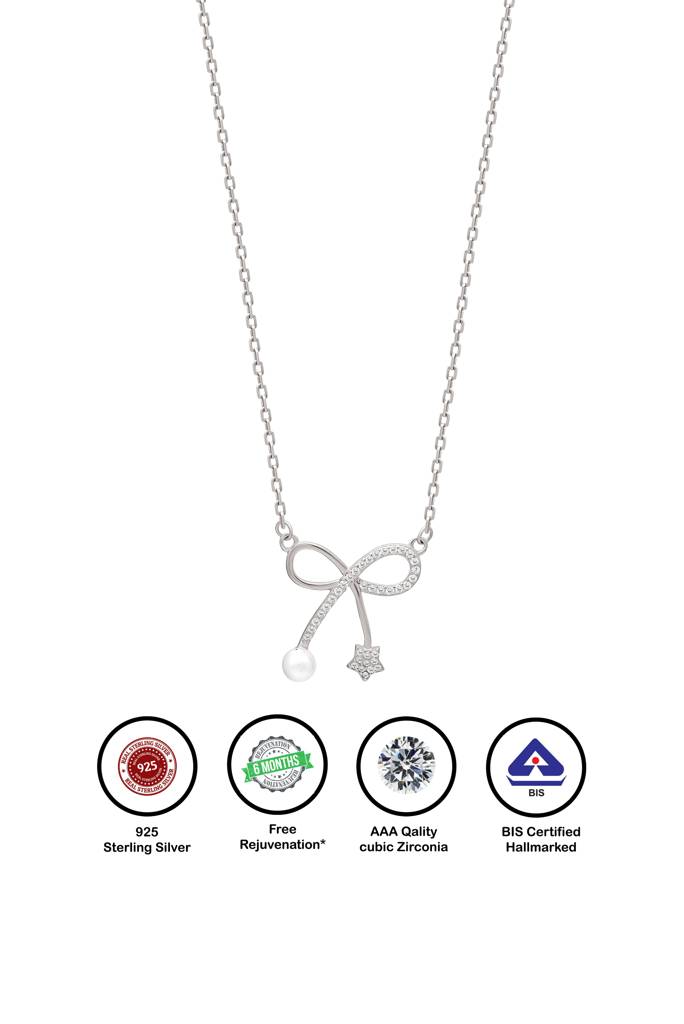 Silberry 925 Sterling Silver Gifted Shine Necklace : N3822