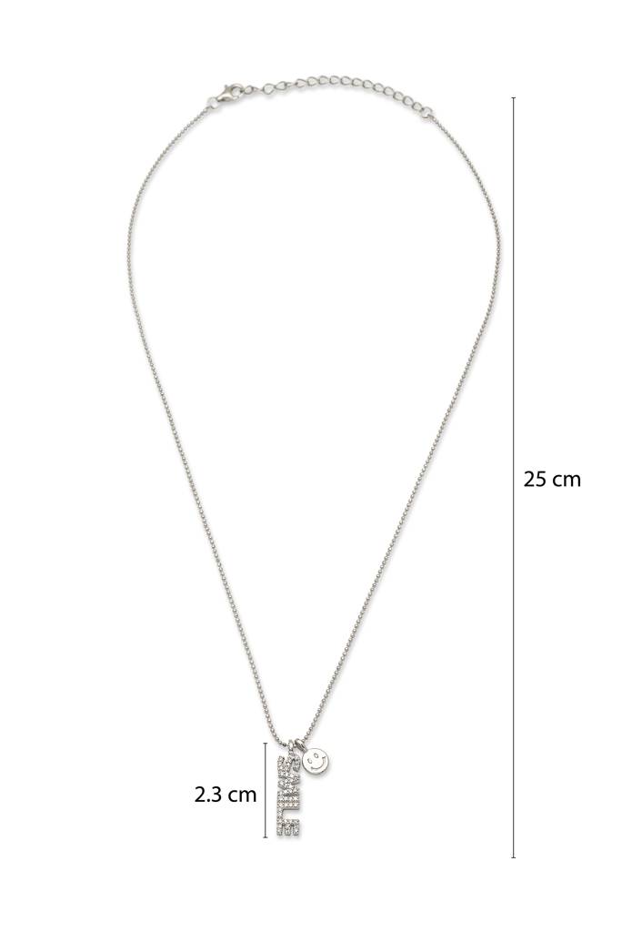 Silberry 925 Sterling Silver Smile Struck Necklace : N399