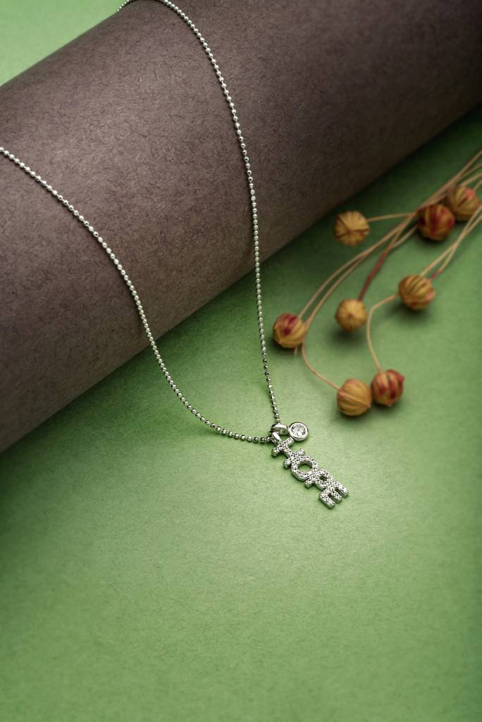 Silberry 925 Sterling Silver Crystal Hope Necklace : N404