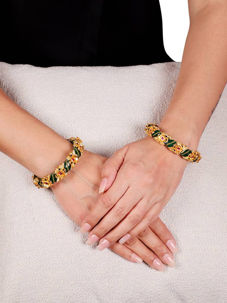 Firoza Swarna Navari Bangle Set 2.6 : NAVARIBAN1497