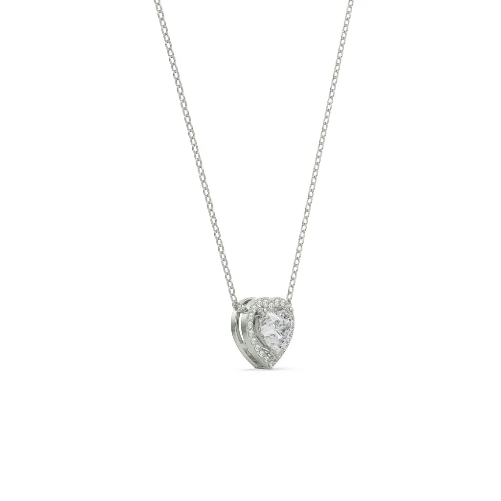 Solitaire Heart Diamond Necklace : NCK05