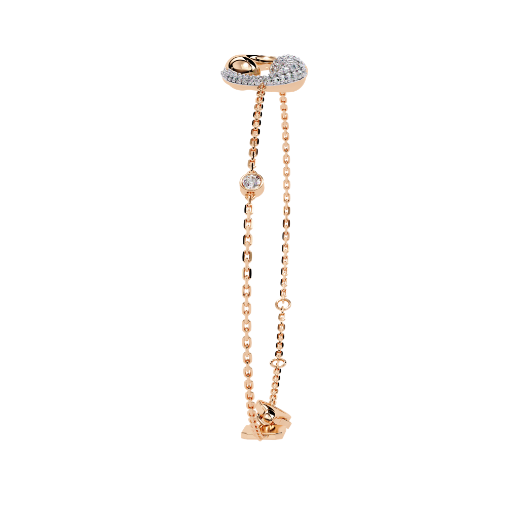 Mode  Daily Wear Round Lab Grown Diamond Bracelet : ND-BRCT-14R-1052