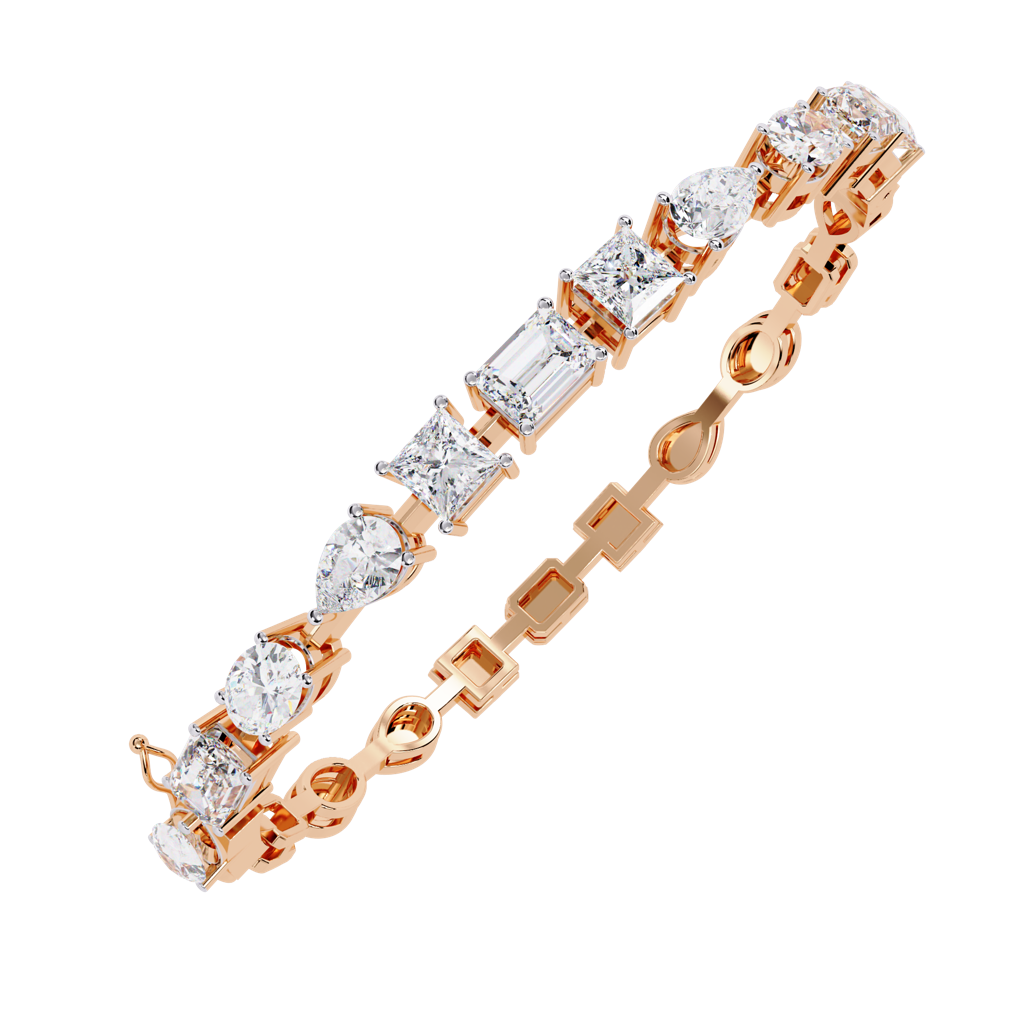 Sutra  Mixed Diamond Tennis Bracelet : ND-BRCT-14R-1100