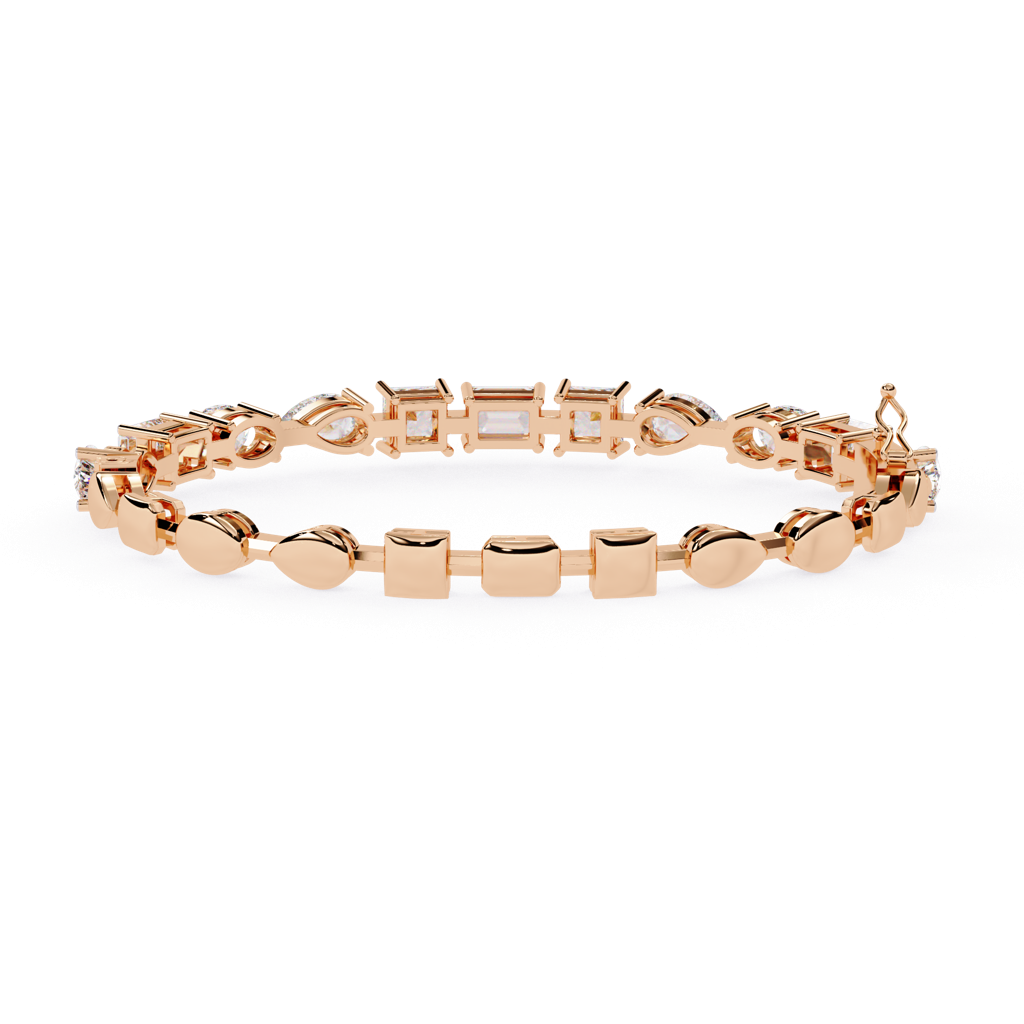 Sutra  Mixed Diamond Tennis Bracelet : ND-BRCT-14R-1100
