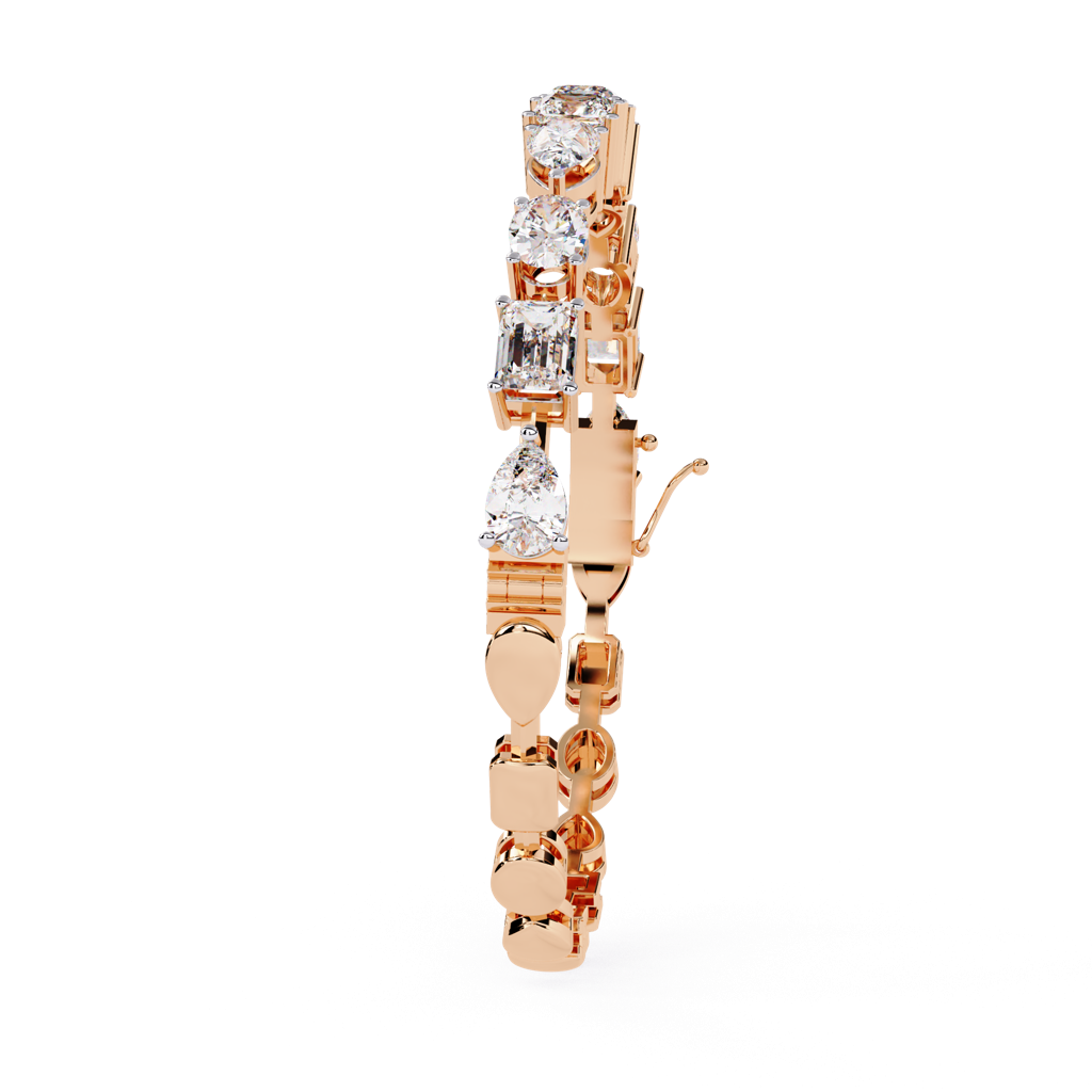 Sutra  Mixed Diamond Tennis Bracelet : ND-BRCT-14R-1100