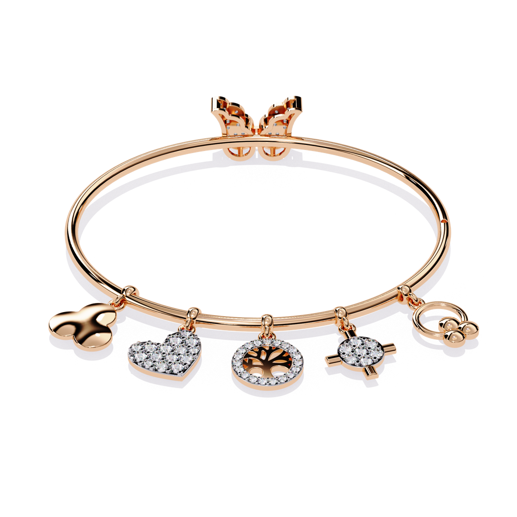 Vanya  Minimalist Round Lab Grown Diamonds Bracelet : ND-BRCT-14R-1122