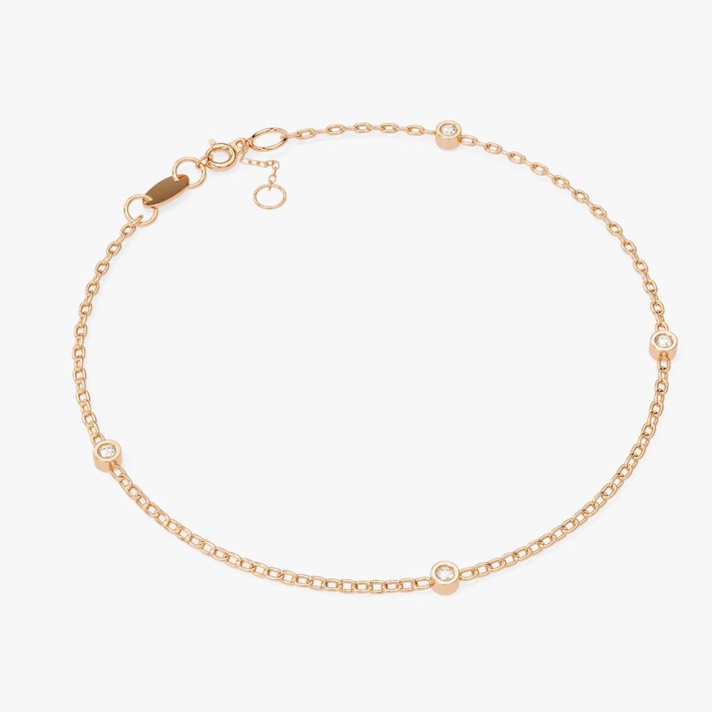 Bracelet  Minimalist Bezel Diamond Bracelet : ND-BRCT-14R-944