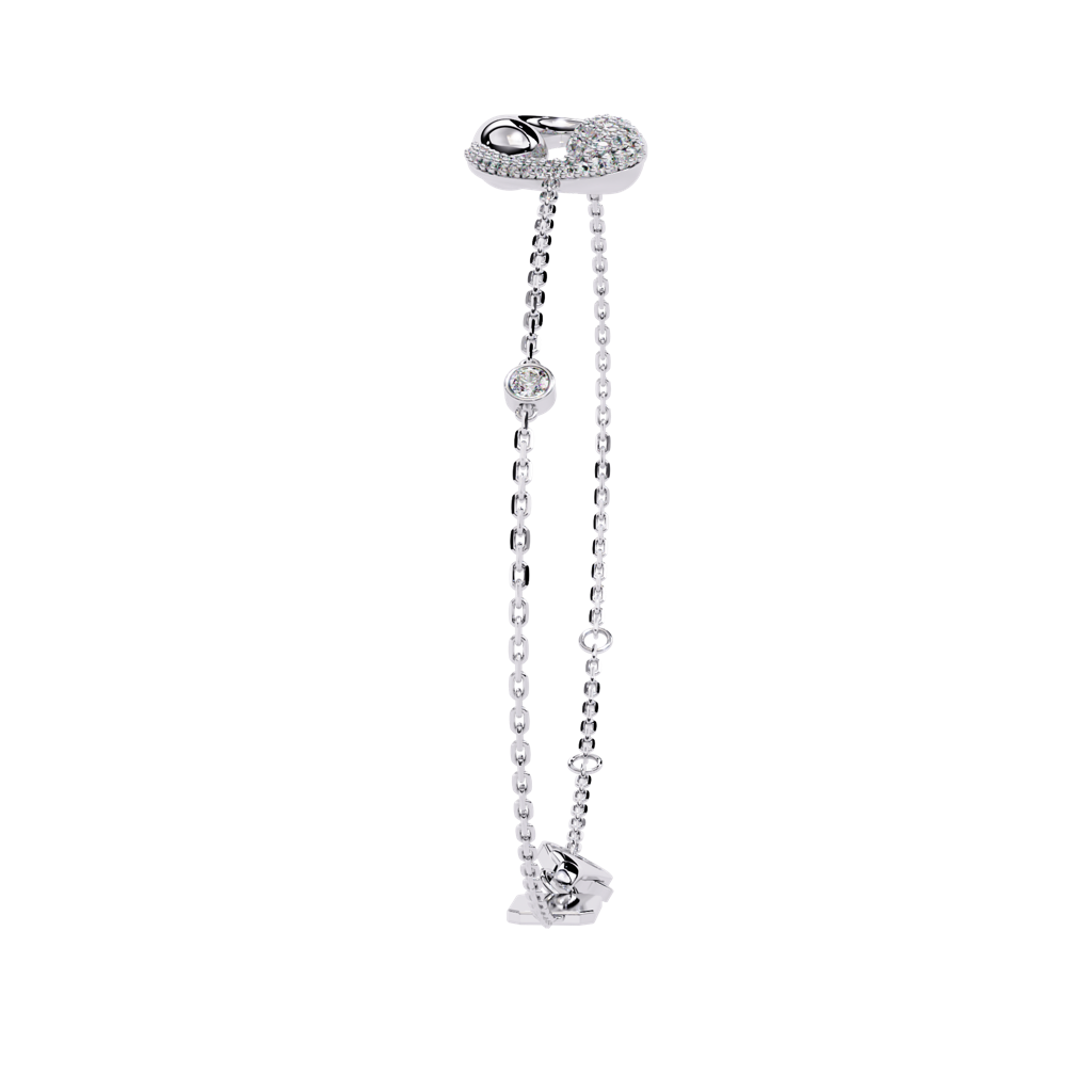 Mode  Daily Wear Round Lab Grown Diamond Bracelet : ND-BRCT-14W-1053
