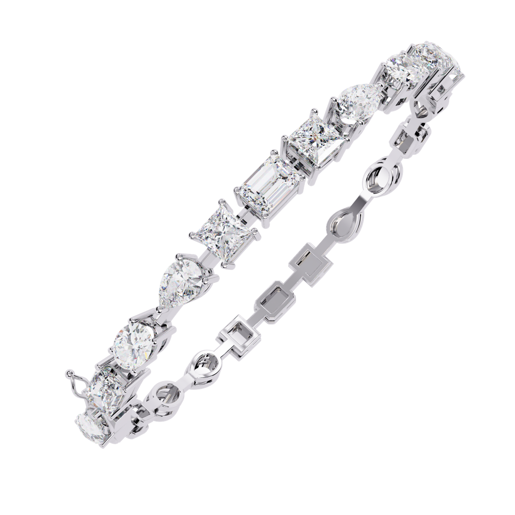 Sutra  Mixed Diamond Tennis Bracelet : ND-BRCT-14W-1101