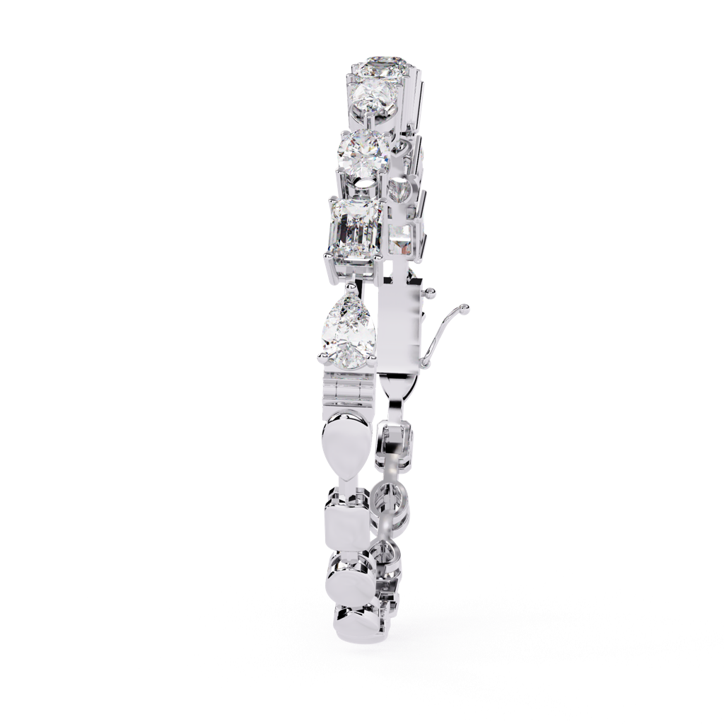 Sutra  Mixed Diamond Tennis Bracelet : ND-BRCT-14W-1101