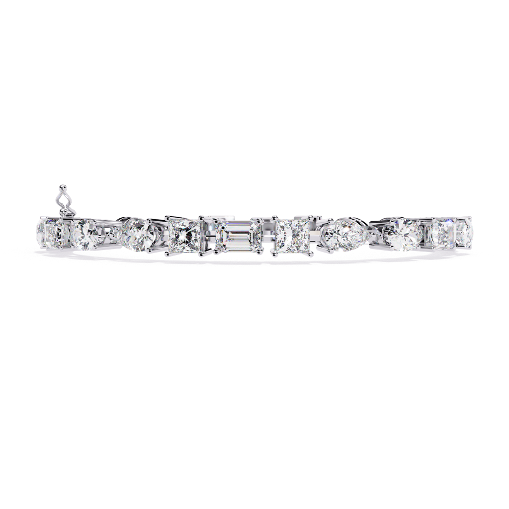 Sutra  Mixed Diamond Tennis Bracelet : ND-BRCT-14W-1101