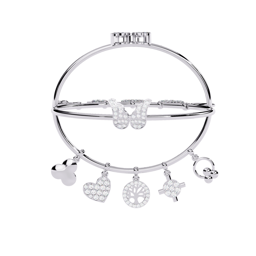 Vanya  Minimalist Round Lab Grown Diamonds Bracelet : ND-BRCT-14W-1123