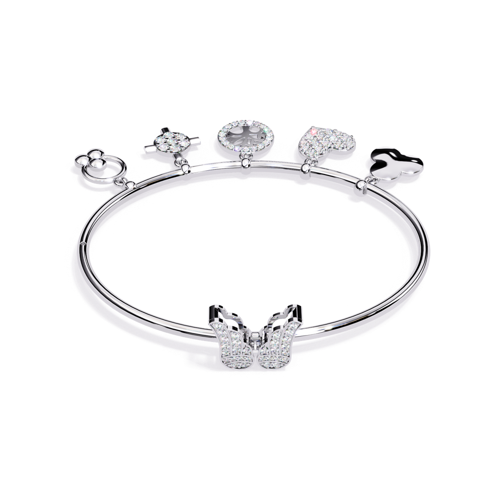 Vanya  Minimalist Round Lab Grown Diamonds Bracelet : ND-BRCT-14W-1123