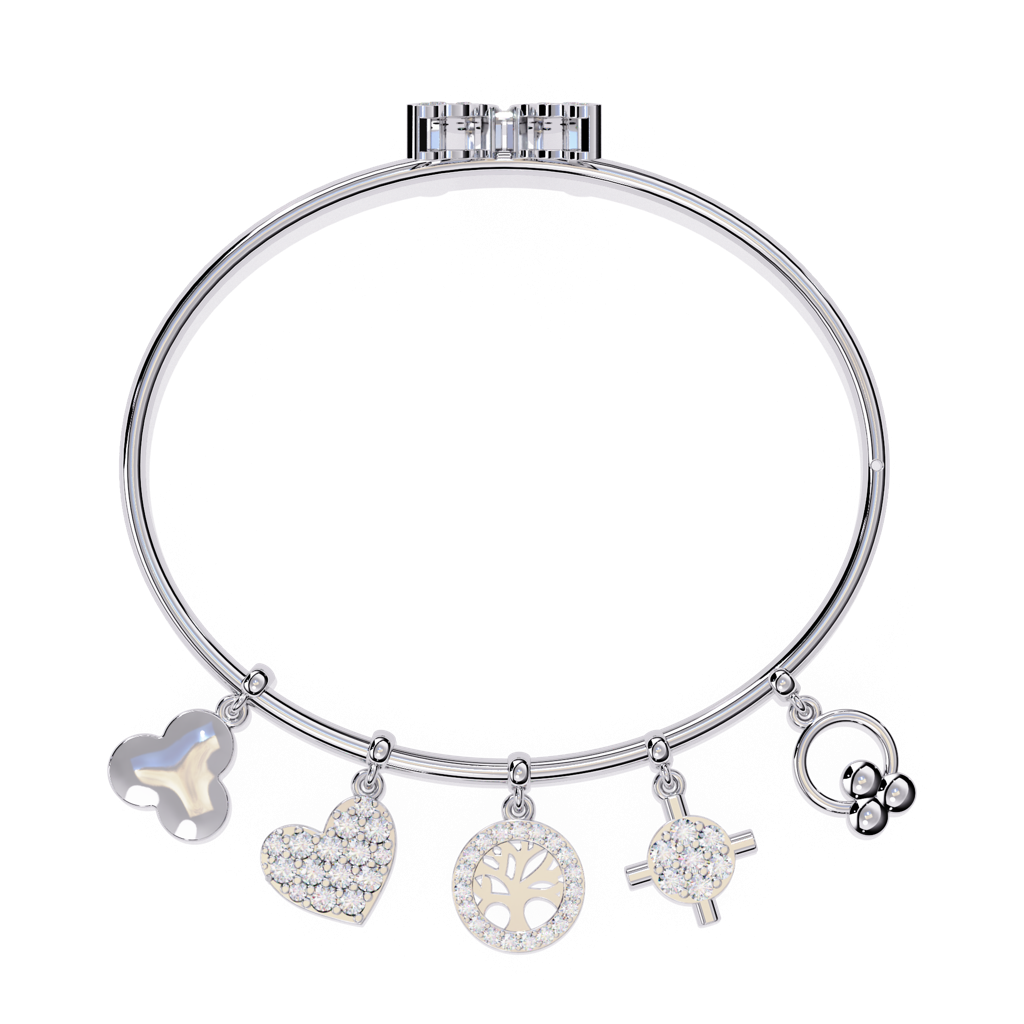 Vanya  Minimalist Round Lab Grown Diamonds Bracelet : ND-BRCT-14W-1123