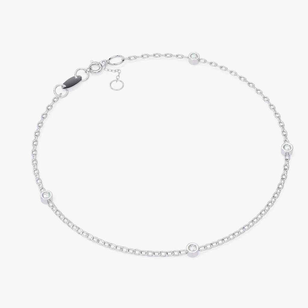 Bracelet  Minimalist Bezel Diamond Bracelet : ND-BRCT-14W-945
