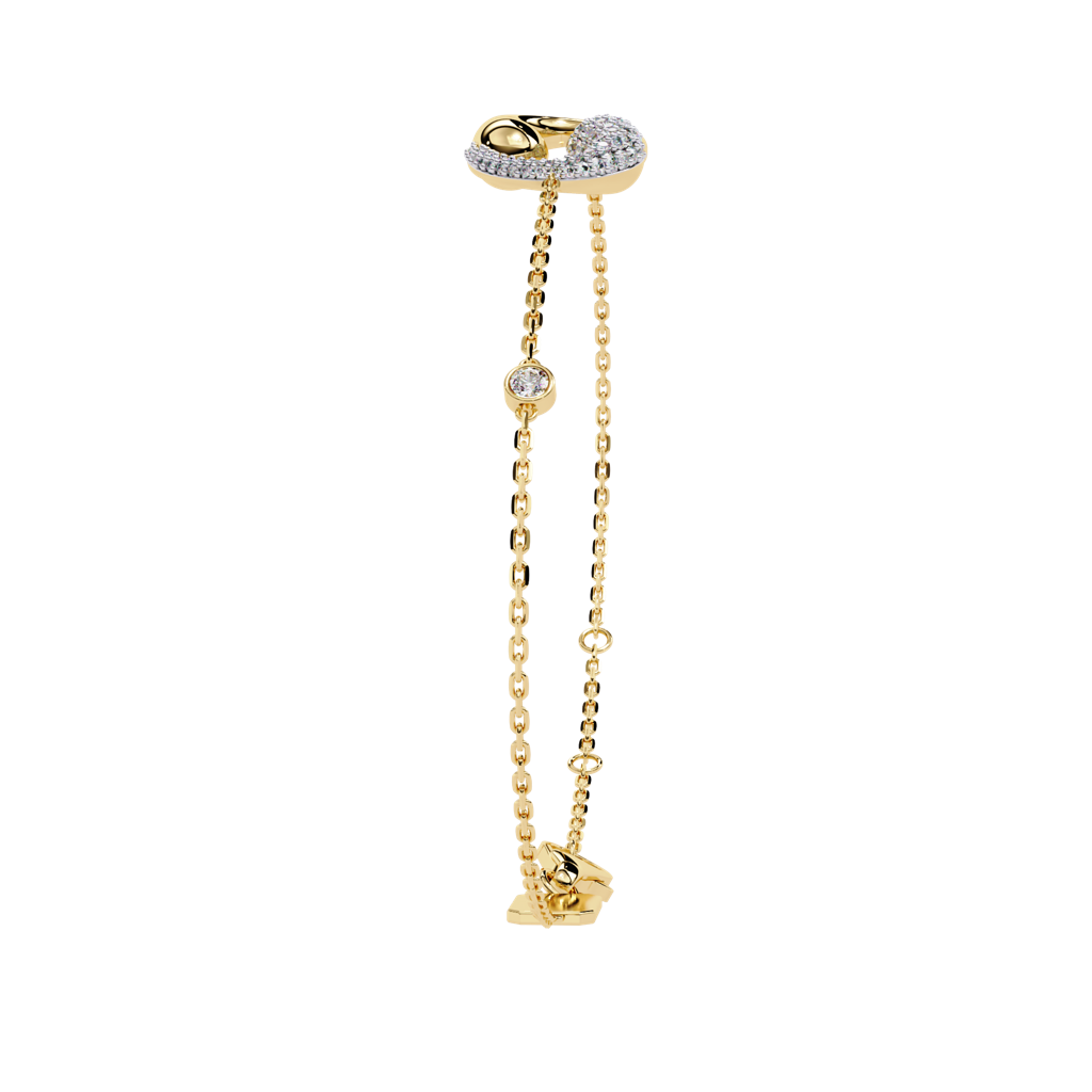 Mode  Daily Wear Round Lab Grown Diamond Bracelet : ND-BRCT-14Y-1051