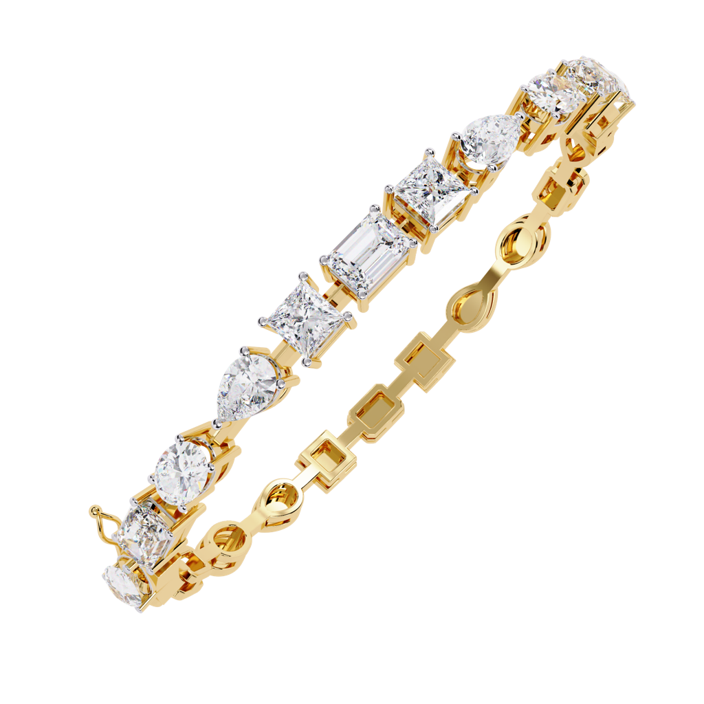Sutra  Mixed Diamond Tennis Bracelet : ND-BRCT-14Y-1099