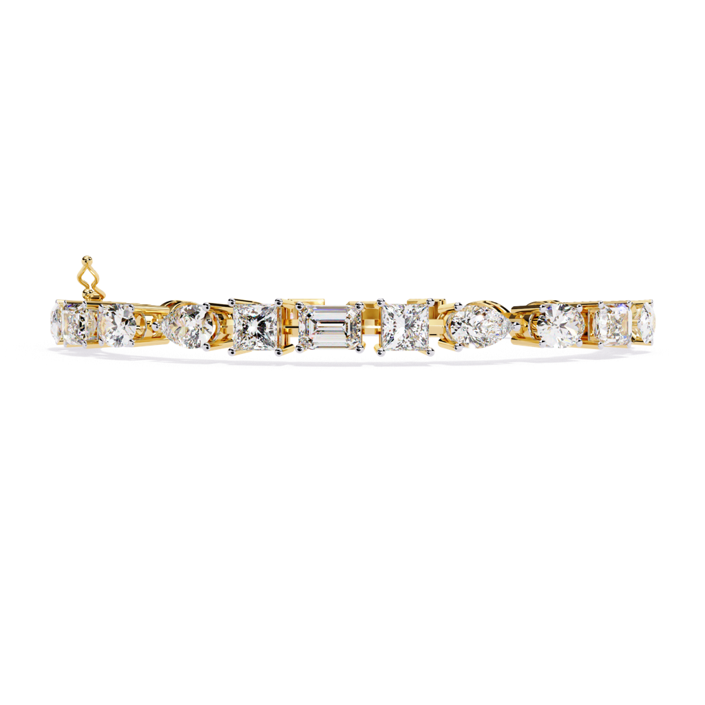 Sutra  Mixed Diamond Tennis Bracelet : ND-BRCT-14Y-1099
