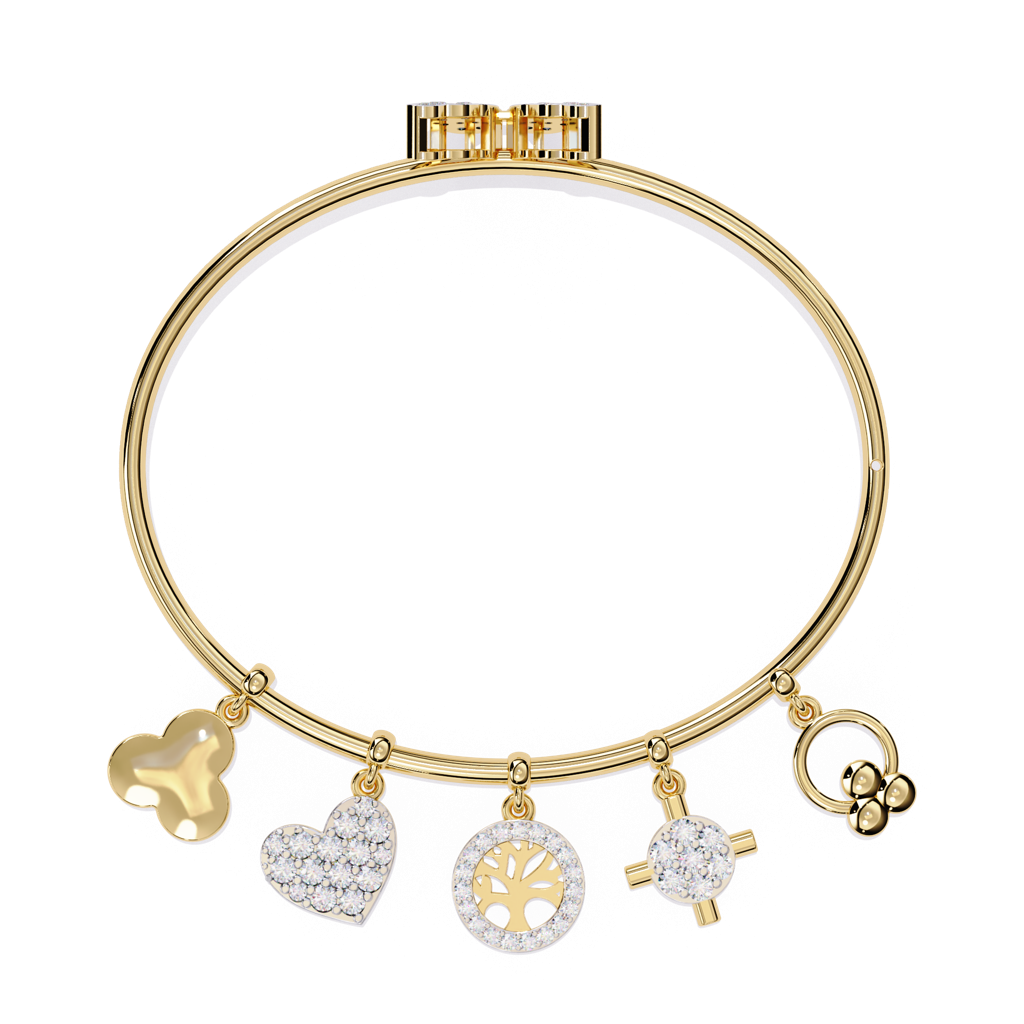 Vanya  Minimalist Round Lab Grown Diamonds Bracelet : ND-BRCT-14Y-1121