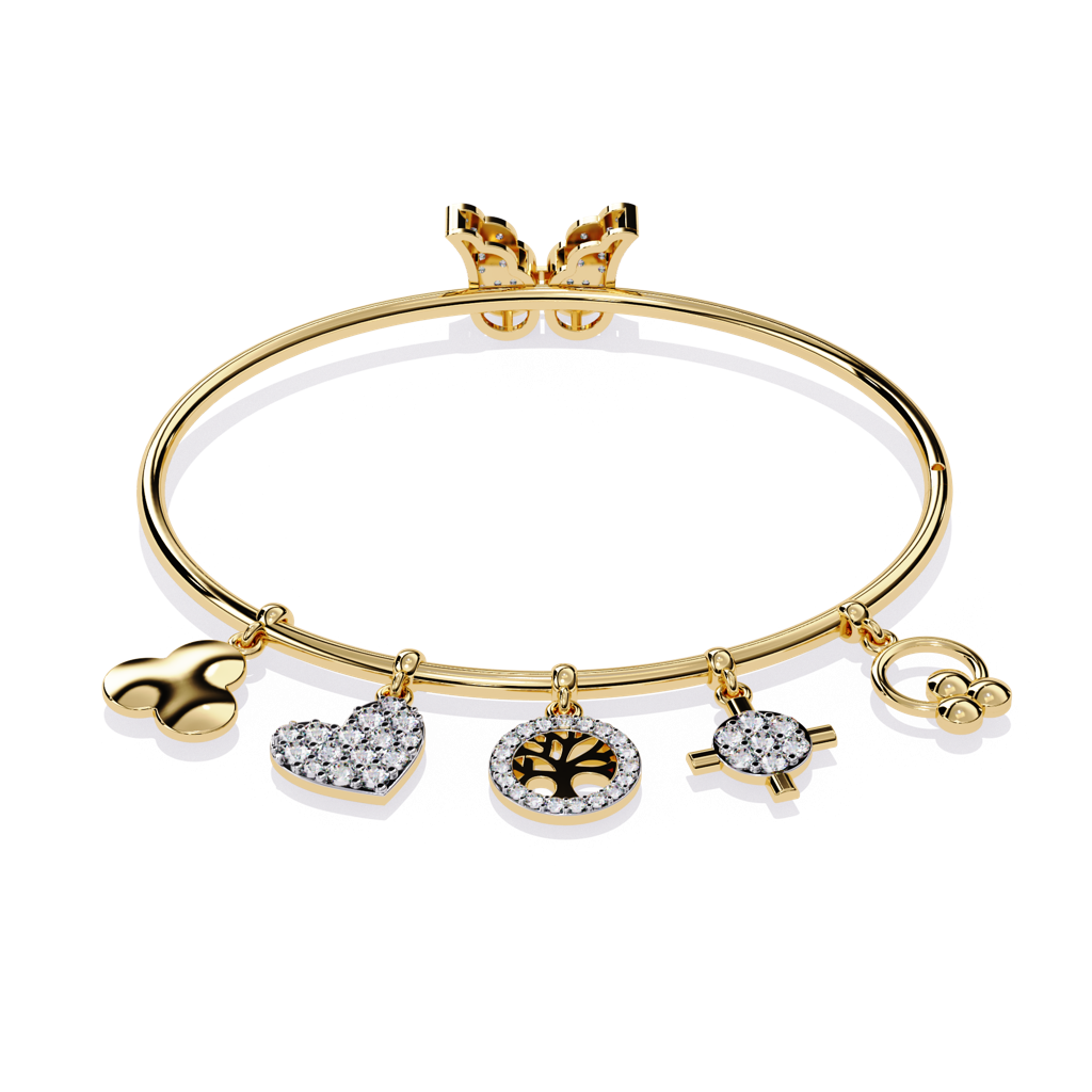 Vanya  Minimalist Round Lab Grown Diamonds Bracelet : ND-BRCT-14Y-1121
