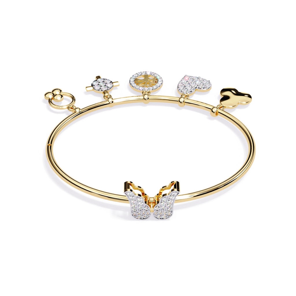 Vanya  Minimalist Round Lab Grown Diamonds Bracelet : ND-BRCT-14Y-1121