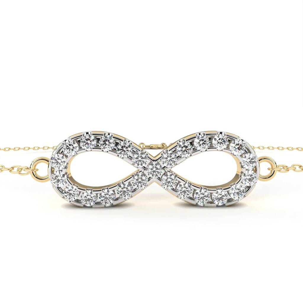Anek  Infinity Gold Chain Bracelet For Everyday Elegance : ND-BRCT-14Y-901
