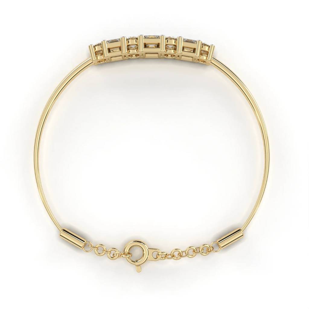 Anek  Mixed Diamond Bar Bracelet With Elegant Chain : ND-BRCT-14Y-907
